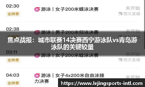 焦点战报：城市联赛14决赛西宁游泳队vs青岛游泳队的关键较量