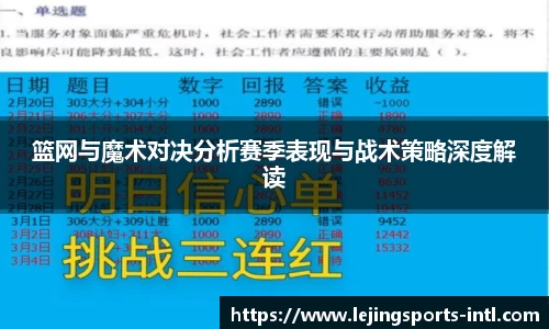 篮网与魔术对决分析赛季表现与战术策略深度解读